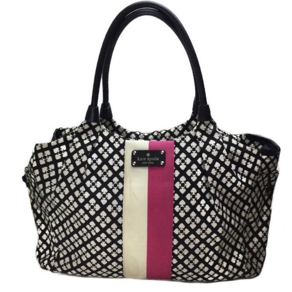 Kate Spade Stevie Classic Spade Zip Top Baby Diaper Bag